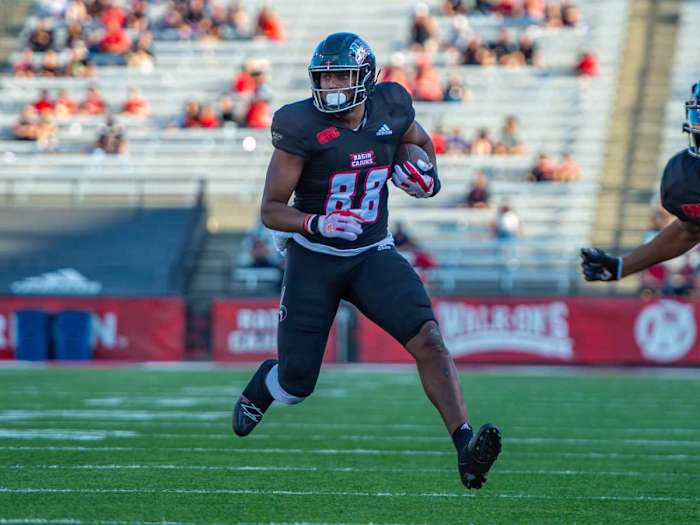 Johnny Lumpkin (88) with the ball as the Louisiana Ragin' Cajuns take on Arkansas State as they celebrate millitary service. Saturday, Oct. 22, 2022 Louisiana Vs Arkansas State 10 22 22